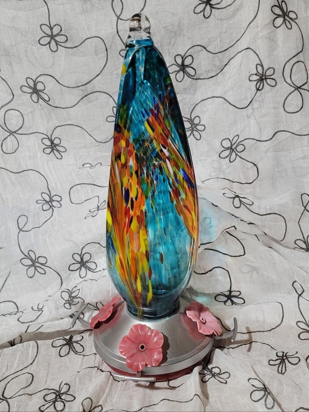 Ultimate Innovations Glass Hummingbird Feeder